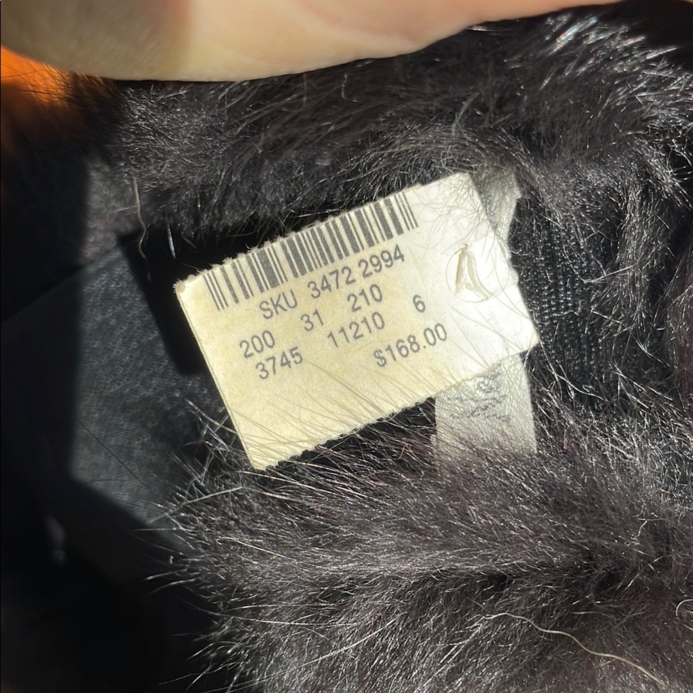 Neiman Marcus Black Fur Hairband - Picture 3 of 5